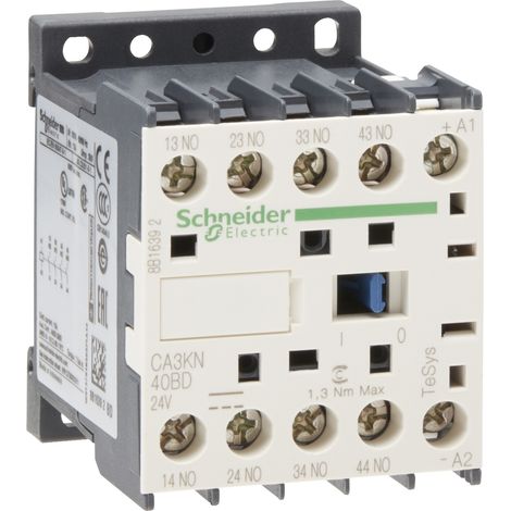 Contattore ausiliario TeSys CA3K - 4 NO - - 10 A - 24 V CC - CA3KN40BD (1/2)