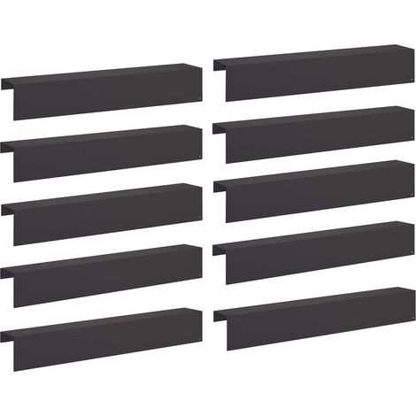 Garden Cover Profile 10 pcs 100 x 15 x 15 cm Steel Black vidaXL