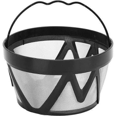 Wiederverwendbarer Kaffeefilter aus Edelstahl, waschbarer Siebeinsatz für Kaffeemaschinen, langlebiges Zubehör, kompatibel mit allen Geräten, permanent papierloses Sieb, Standardgröße, praktisch und u (1/5)