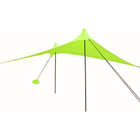 Abri solaire de tente de plage avec sacs de sable pour le camping, la pêche, la randonnée, le parc d'arrière-cour (1/5)