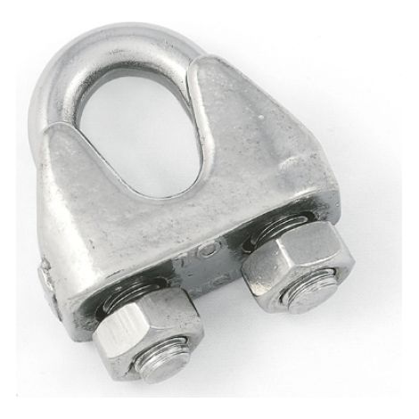 Morsetto per funi Ø 3 mm. in acciaio zincato 2 pz.