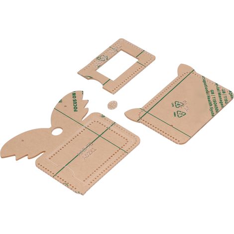 Gabarit acrylique réutilisable pour portefeuille 12x8,5cm - Précision et durabilité (1/5)
