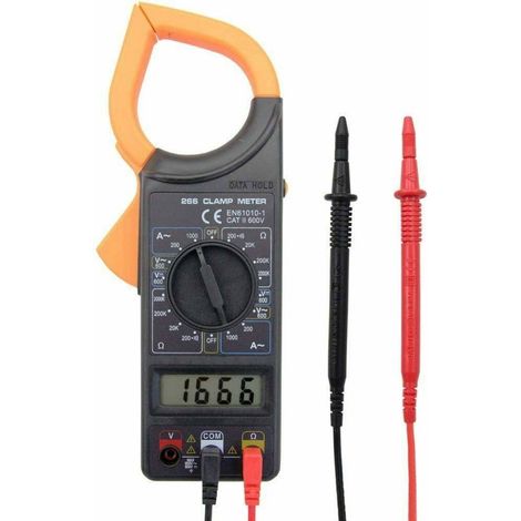TRADE SHOP - Pinza Amperometrica Digitale Tester Tensione Ac Dc Miltimetro Con Puntali - (1/3)
