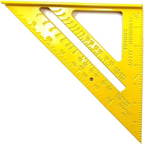 TrAdE Shop Traesio - Righello Squadretta 7 Pollici Triangolo 180 Mm In Plastica Squadra Per Falegname - (1/3)