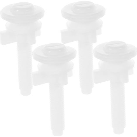 4pièces Vis De Fixation Pour Couvercle De Toilette Lot De Accessoires Pour Siège De Wc De Remplacement Pour Abattant De Wc (1/5)