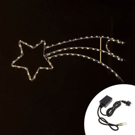 Stella Cometa luminosa 83cm da 66 Led Bianco Caldo da esterno Wisdom (1/2)