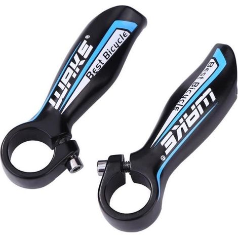 WAKE VéLo en Alliage D\'Aluminium Barre D\'ExtréMité Barre Vtt Barre ExtréMité VTT Guidon Couverture PoignéE VéLo Accessoires, Noir (1/3)