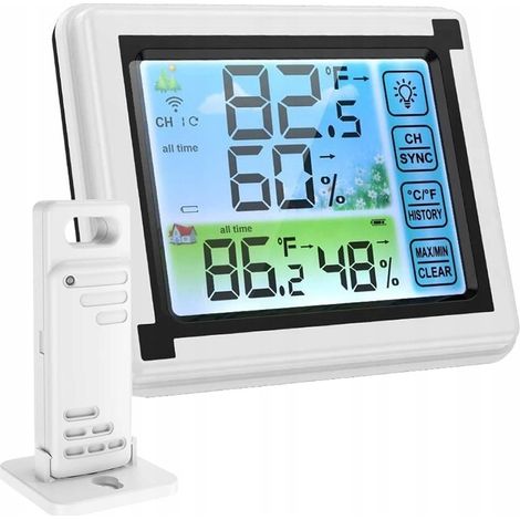 Station météo sans fil, hygromètre, sonde thermométrique (1/4)
