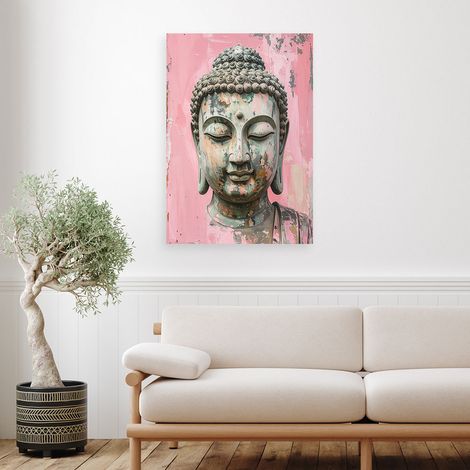 Wandbild Rosa Buddha Zen Spa Bambus 40x60 (1/4)