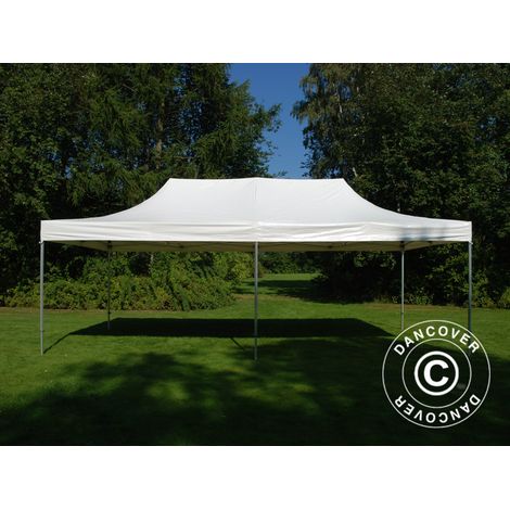 Faltzelt Faltpavillon Wasserdicht FleXtents PRO Steel 4x8m Weiß, Flammenhemmend (1/5)