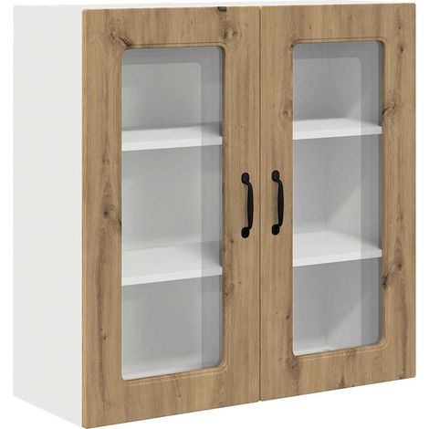 Meuble mural de cuisine,Armoire de cuisine Chêne artisanal 80 x 31 x 80 cm CFW84726 (1/5)