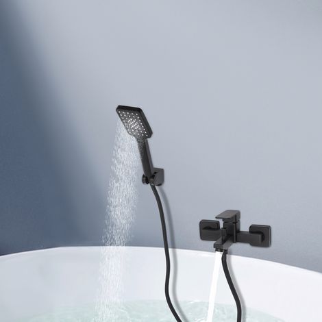 Duschkopf für Badewannenarmaturen, Duschset, Wasserfallmischer, Batterie, Handbrause