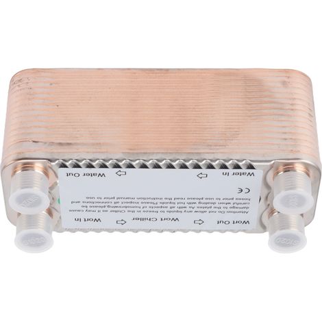 Échangeur de chaleur en acier inoxydable à 30 plaques pour refroidisseur de moût, système de refroidissement à contre-courant pour le brassage amateur, filetage NPT 1/2 pouce (1/5)