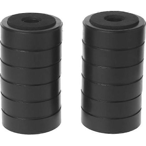 Lot de 12 pieds d'enceintes avec pointes, amortisseurs de chocs - 48 mm x 13 mm - Noir (1/5)