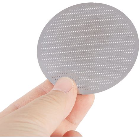 Wiederverwendbarer Kaffeefilter aus Edelstahl, robustes Metallsieb, papierlos, für Kaffeemaschinen mit Perkolator geeignet, 1 Stück (1/5)