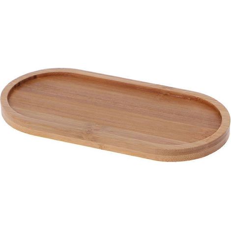 Ovales Bambustablett, natürliches Desserttablett, kleine Käseplatte aus Holz
