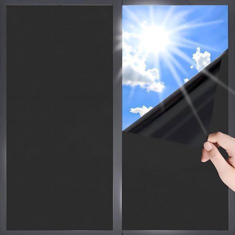 Rideaux occultants - Film occultant pour fenêtres - Tissu occultant - Autocollant - Tissu occultant autocollant - Film adhésif pour fenêtres - Film pour vitres - Film pour verre - Film occultant pour (1/5)