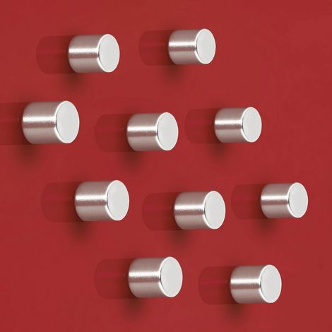 Sigel Neodym Magnet C5 "Strong" (Ø x H) 10 mm x 10 mm Zylinder Silber 10 St. BA701 (1/5)