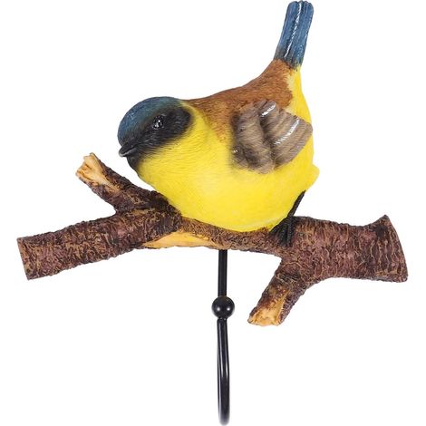 murale Healeved en résine et fer en forme d oiseau Crochet (1/5)