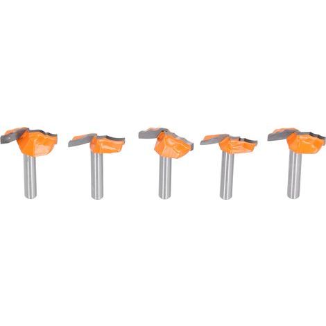 5 pièces 6mm tige routeur fraise jaune pour porte d'armoire outils de travail du bois (1/5)