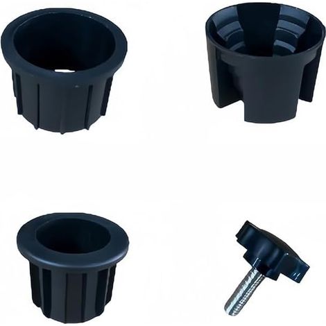 Lot de 10 anneaux de réduction pour pied de parasol, 38 mm, 48 mm, adaptateur pour pied de parasol, parasol de jardin, parasol de terrasse, protection contre le vent, noir (1/5)