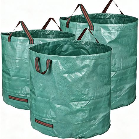 Sac à Feuilles Mortes Extérieur 272L (67x76 cm) – Sac de Jardinage Tissé Imperméable, Résistant à la Déchirure et Durable, pour Rangement et Tri des Déchets Verts-x