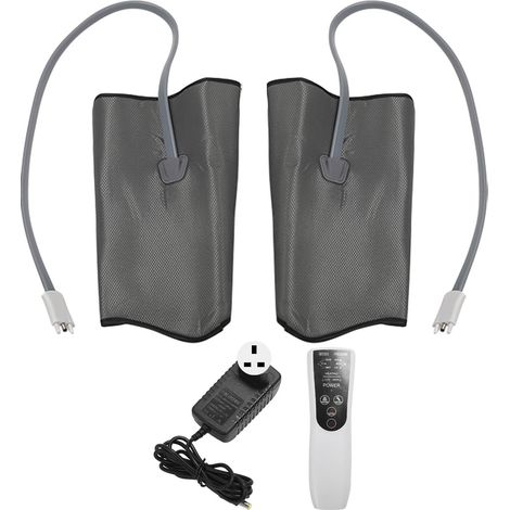 Lot chauffe-pieds massage par compression d'air automatique pour mollets, soulagement des douleurs, tension 100‑240V prise UK (1/5)