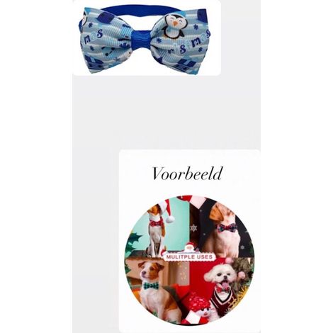 Nœud papillon de Noël pour chien - Motif bonhomme de neige - Tissu - Accessoire de fête pour animal (1/4)