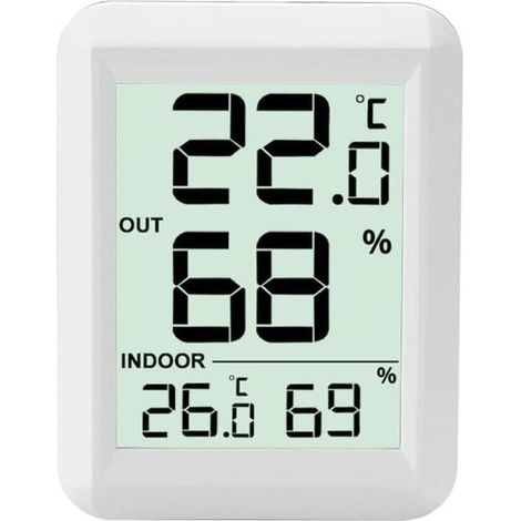 Appareil De Mesure De La Température Et De L’humidité Intérieures Et Extérieures Affichage Numérique des Ménages Secs Et Hum (1/5)