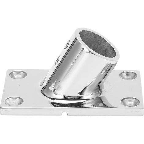 Support de rambarde bateau 60° acier inoxydable 25mm/1in rectangulaire pour main courante (1/5)