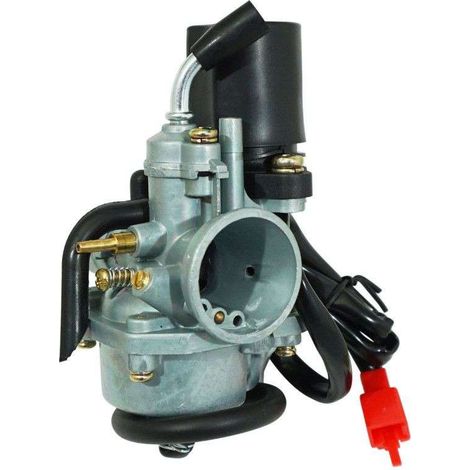 Carburateur scooter diamètre 16mm starter électrique sans réchauffeur compatible avec Booster Nitro Bws Aerox à partir de 2004 moteur 50cm3 (1/4)