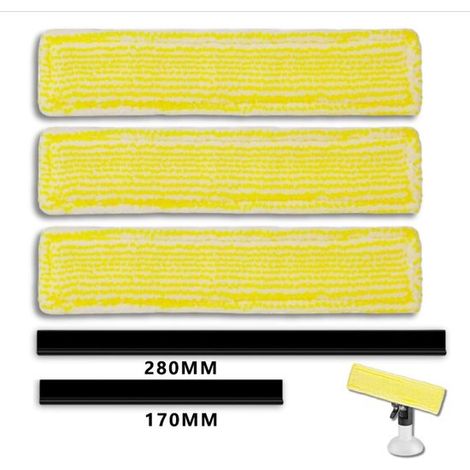 Almohadillas de repuesto para limpiacristales Kärcher WV2 y WV5, accesorios para limpiacristales, limpieza de alta eficiencia, repuestos de microfibra, paquete de 5 unidades. (1/5)