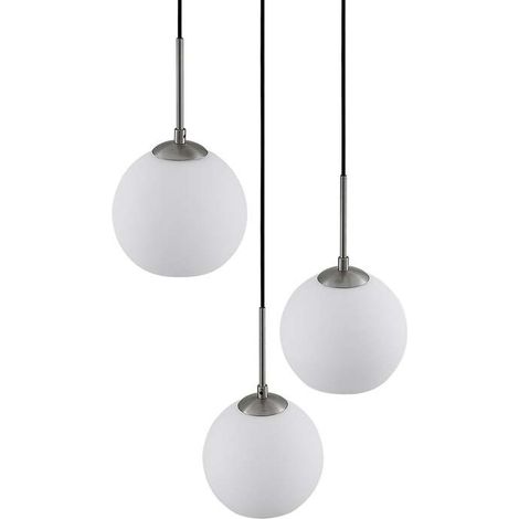 [GEBRAUCHT] B-Ware Lindby Hängelampe Hängeleuchte Jurian LED Pendelleuchte dimmbar nickel opal (1/2)