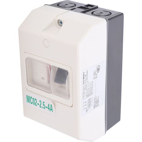 Interrupteur de protection moteur, disjoncteur électrique étanche MC02-2,5-4A 220 V/380 V (1/5)