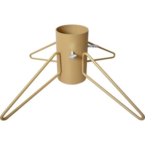 Pied de Sapin 4 Pieds Fil Tube 9 cm Or – Stabilisateur Sapin Noël Métal Made in France Louis Moulin (1/2)