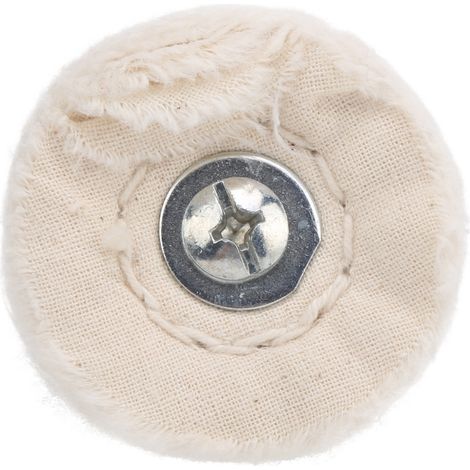 Disque de polissage en tissu blanc plat, type coton, outil de polissage de surface miroir avec poignée, 50 mm (1/5)