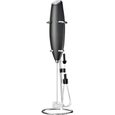 1 Mousseur à lait, opération simple, acier inoxydable 304, support inclus, pour cappuccino latte (1/5)