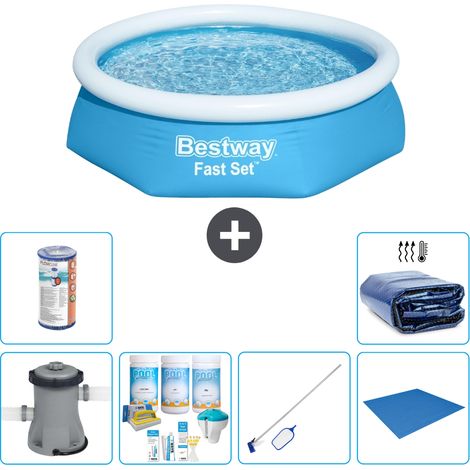 Bestway Piscina Bestway Fast Set Rotonda - 244x61 cm - 8-pezzi  S21407 (1/5)