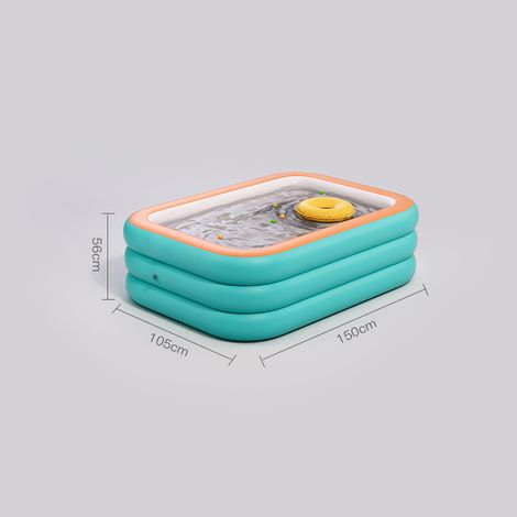 Piscine gonflable, piscine avec toboggan et auvent renforcé, piscine pliable pour enfants et adultes (1/5)