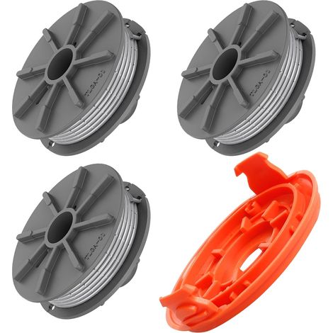 3 Bobines De Rechange, Fil 6,1 M, Couvercle 5344-20, Pour Coupe-bordures Gardena