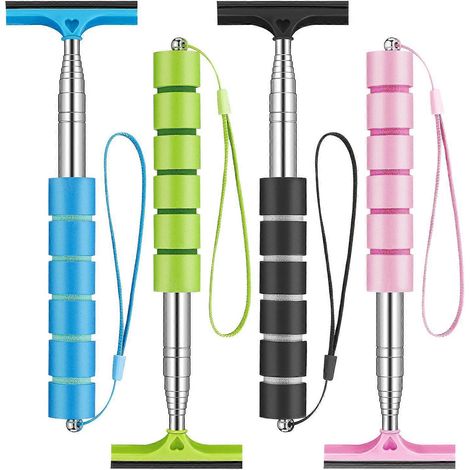 Lot de 4 raclettes pour rétroviseurs latéraux, mini raclettes rétractables, essuie-rétroviseurs de voiture, raclettes de nettoyage pour rétroviseur intérieur (1/4)