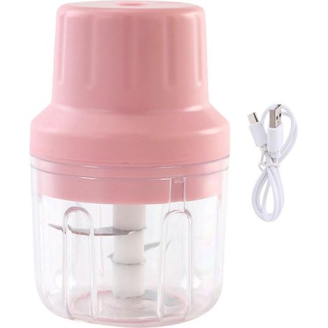 Hachoir à ail électrique miniature, hachoir à légumes rechargeable USB, robot culinaire sans fil, ustensiles de cuisine, grande vache (1/5)