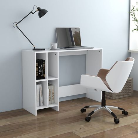 Scrivania Bianca 102,5x35x75 cm in Legno Multistrato vidaXL (1/5)