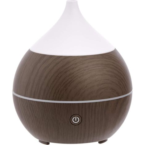 Lntyq Ultraschall-Aromatherapie-Diffusor für ätherische Öle mit Bluetooth-Lautsprecher, Sockel in Braunholzoptik, 200 ml (1/4)