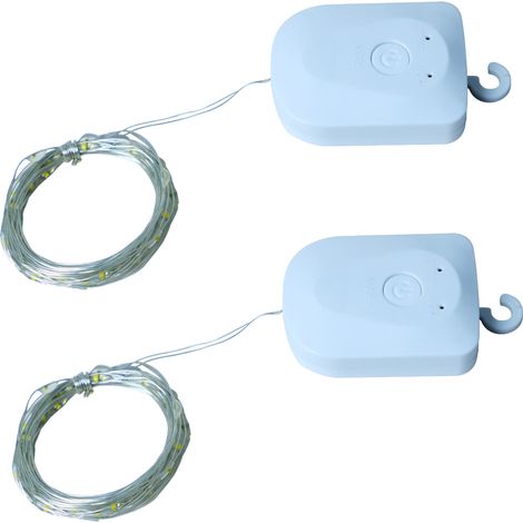 Guirlande lumineuse rechargeable 3M (lot de 2) - Multicolore, multi-modes, décoration de jardin féérique pour fête (1/5)