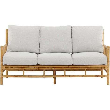 Cane Gartensofa mit Gartenkissen 3 Pers. natur. (1/5)
