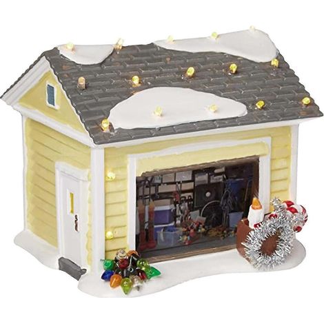 Weihnachtsdekorationen, Weihnachtsdorfhaus mit LED-Beleuchtung während der Weihnachtszeit (1/5)