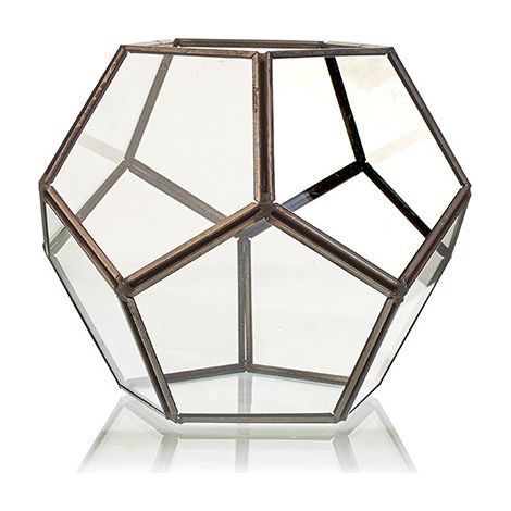 Terrarium en verre - Grand octogone- Vendu par 1 (1/4)