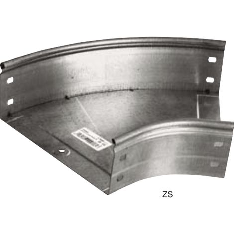 Curva piana a 45 gradi 400x80mm in acciaio zincato Sati 1040056