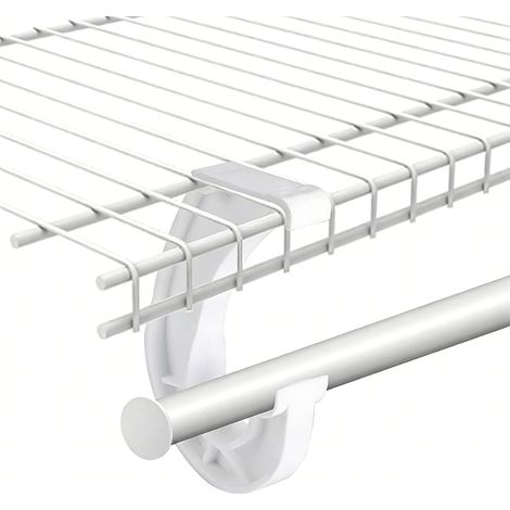 Support J pour étagère de Placard 3/4, 4 Pièces, Tringle Suspendue, pour Armoire (1/5)